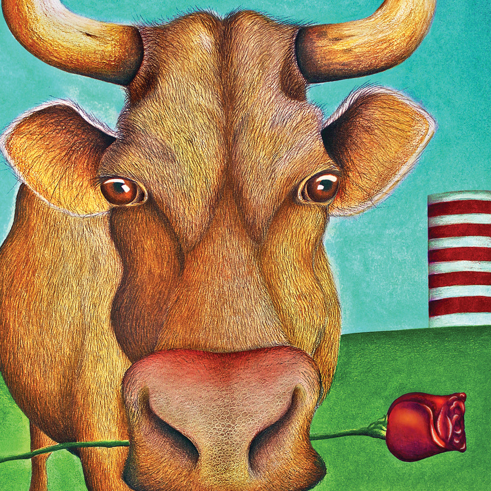 The Charity Cow (Matted) Art Print 5x7
