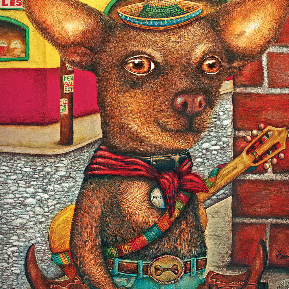 Peechee The Chihuahua (Matted) Art Print 5x7