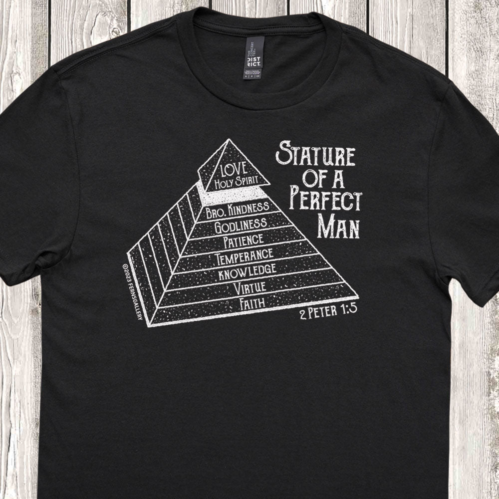 Stature Of A Perfect Man Shirt (Black & White)