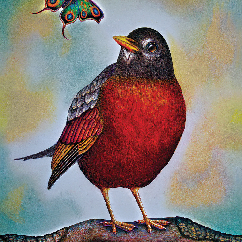 The Robin (Matted) Art Print 5x7
