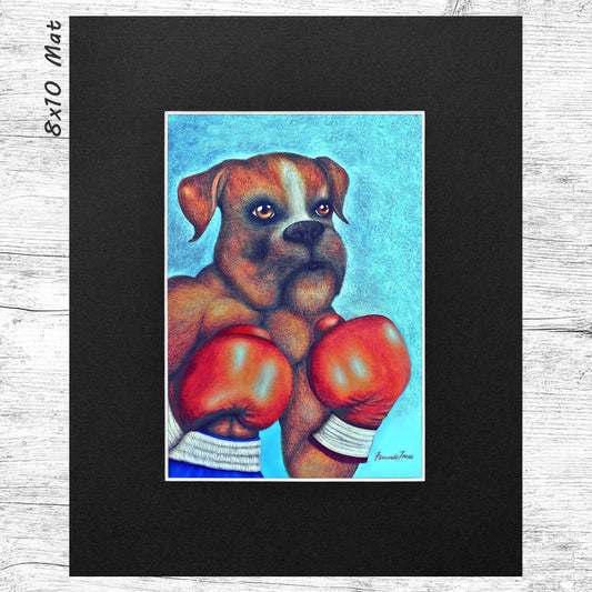 The Boxer Dog (Matted) Art Print 5x7