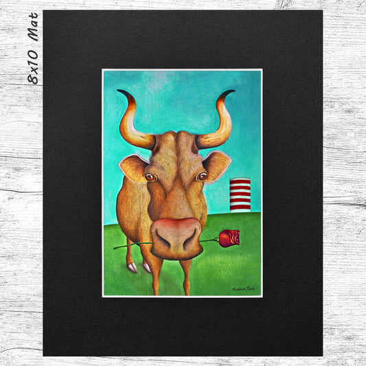 The Charity Cow (Matted) Art Print 5x7