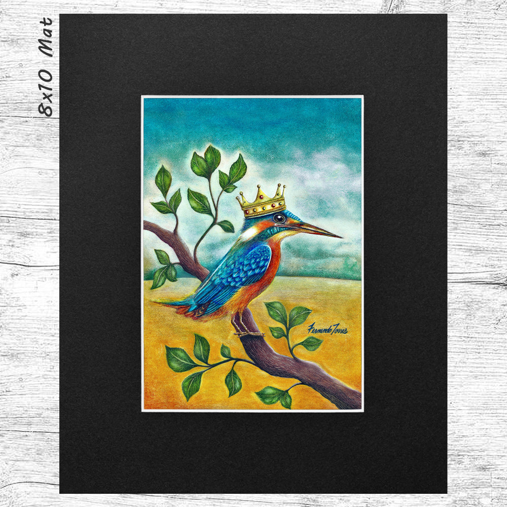 The King Fisher (Matted) Art Print 5x7