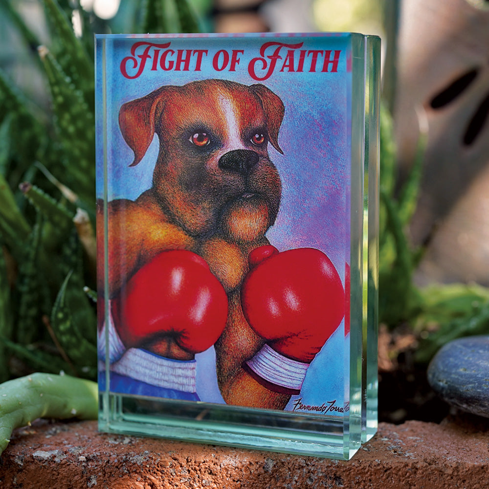 Boxer Dog Fight Of Faith 2.5"x3.5"