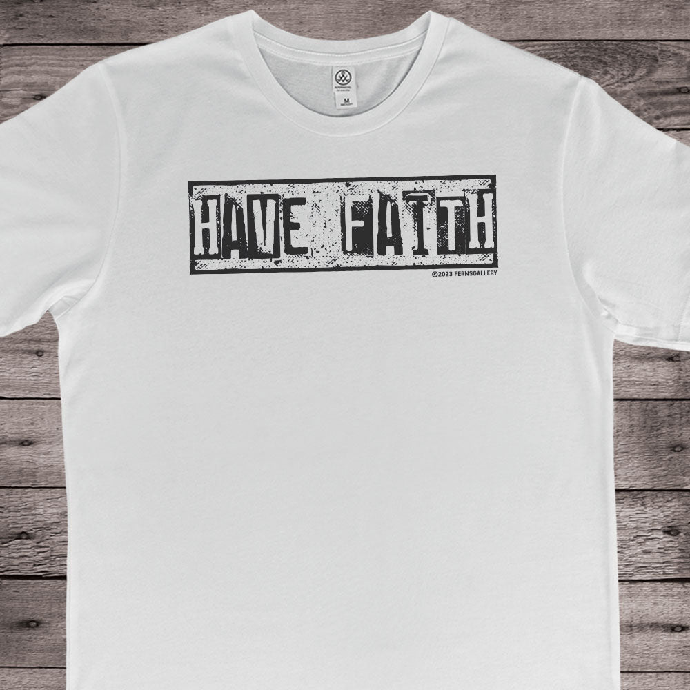 Have Faith Shirt (Dark Gray & White)