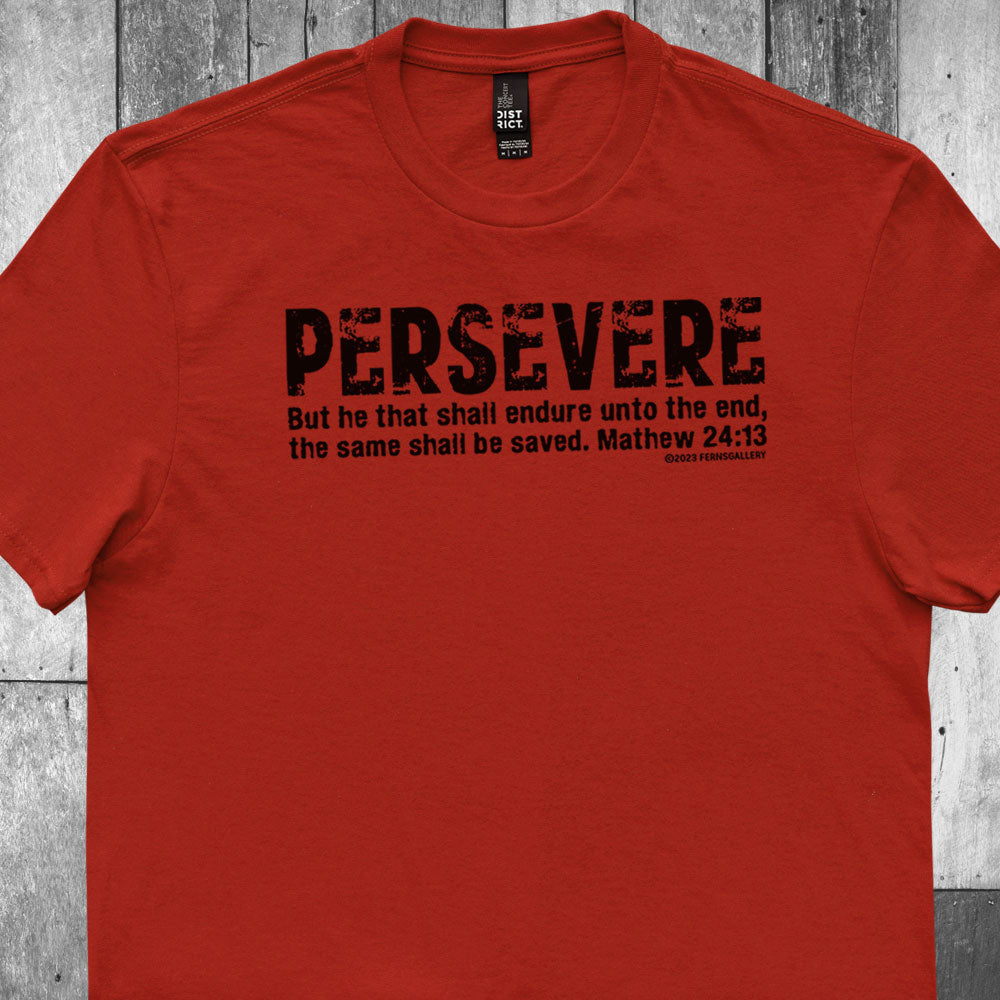 PERSEVERE Shirt (Red & Black)