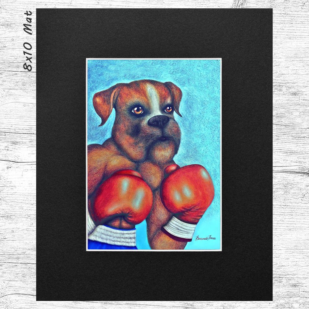 The Boxer Dog (Matted) Art Print 5x7